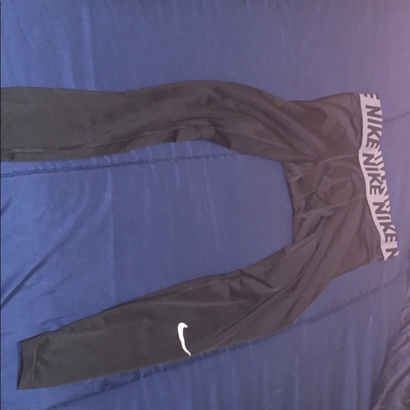 Black Nike Athletic Tights - Picture 1 of 3